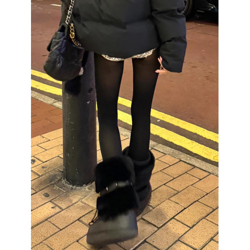 花小姐辣妹保暖厚底雪地靴女2025新款冬季加絨加厚防滑棉鞋滑雪靴