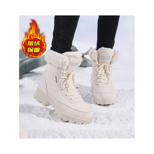 厚底雪地靴女款2026新款冬季加絨加厚保暖短筒靴東北防寒高幫棉鞋