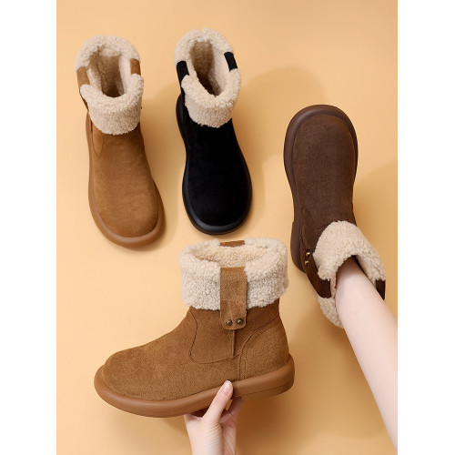 雪地靴女東北加厚保暖2025冬季新款防滑軟底百搭大碼41加絨馬丁靴 雪地靴女東北加厚保暖2025冬季新款防滑軟底百搭大碼41加絨馬丁靴