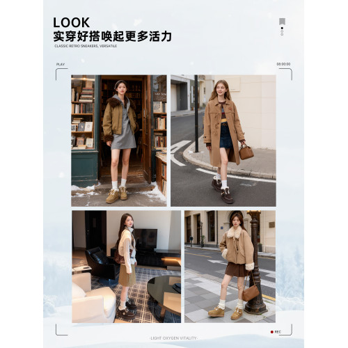 奧古獅登厚底防水防滑雪地靴女款2025新款冬季女鞋加厚棉鞋毛毛靴 奧古獅登厚底防水防滑雪地靴女款2025新款冬季女鞋加厚棉鞋毛毛靴