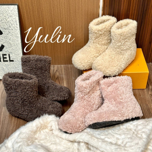 增高8CM~軟萌加絨厚底增高麵包棉鞋羊毛毛短靴雪地靴女冬季新款