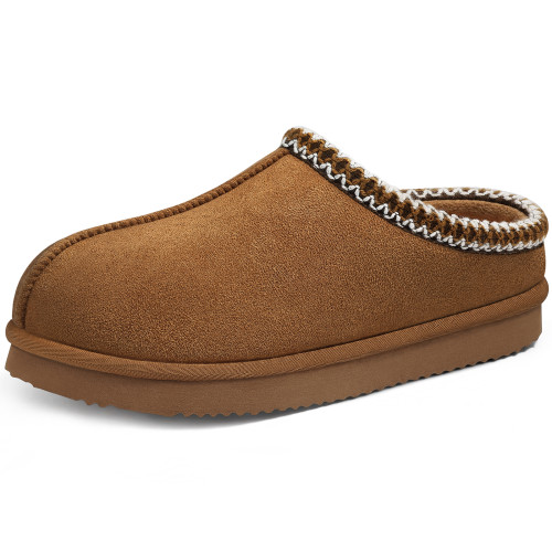 UG款包頭一腳蹬棉鞋男女舒適休閒雪地靴半拖繙毛皮潮流保暖樂福鞋