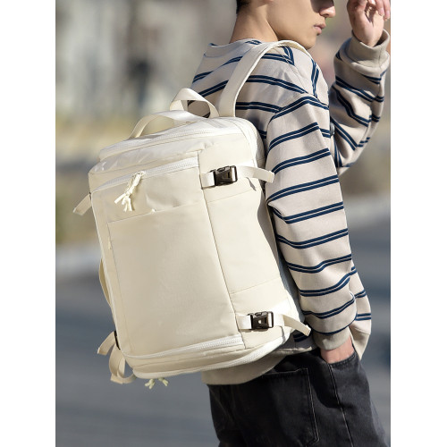 大容量雙肩包輕便多層口袋可擴展出差旅行包高顔值休閒通勤電腦包