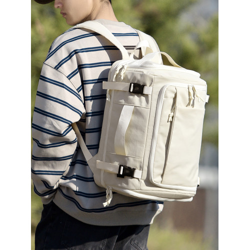 大容量雙肩包輕便多層口袋可擴展出差旅行包高顔值休閒通勤電腦包