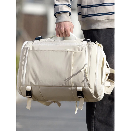 大容量雙肩包輕便多層口袋可擴展出差旅行包高顔值休閒通勤電腦包