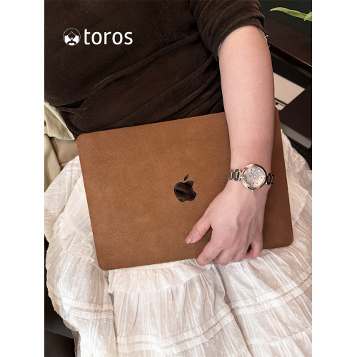 2026新款M5微絨2025棕色M4適用macbookair保護殼pro14寸m3透明m2軟13.6蘋果筆電neo電腦保護套15皮M1矽膠16