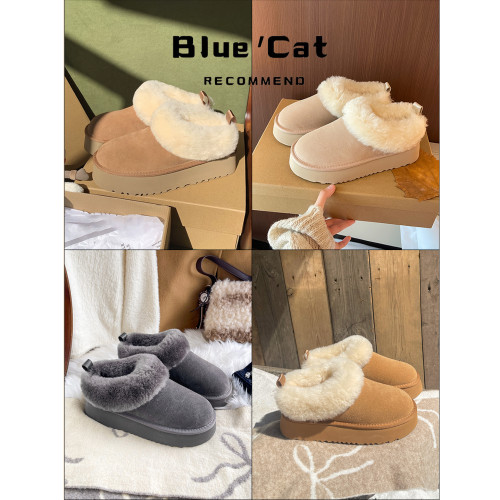 羊毛一體~7CM內增高厚底雪地靴女冬季新款保暖加絨加厚毛毛鞋棉鞋