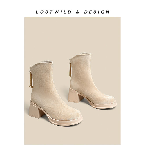 LOSTWILD2025新款冬短靴女可拆卸兩穿長筒靴厚底粗跟小個子瘦瘦靴 LOSTWILD2025新款冬短靴女可拆卸兩穿長筒靴厚底粗跟小個子瘦瘦靴