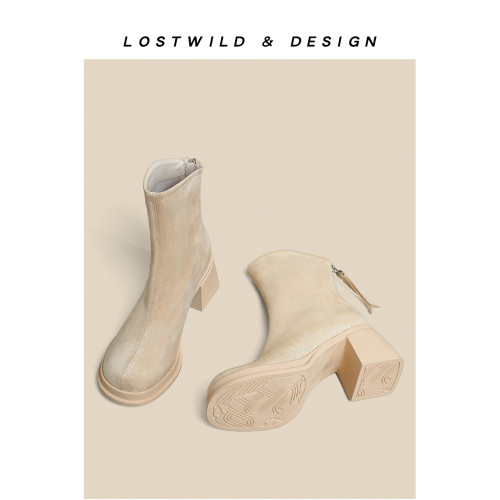 LOSTWILD2025新款冬短靴女可拆卸兩穿長筒靴厚底粗跟小個子瘦瘦靴 LOSTWILD2025新款冬短靴女可拆卸兩穿長筒靴厚底粗跟小個子瘦瘦靴