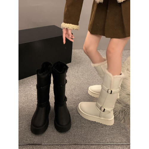 賈不假雪地靴女款2026新款春季高筒保暖復古百搭皮毛一體加絨棉靴 賈不假雪地靴女款2026新款春季高筒保暖復古百搭皮毛一體加絨棉靴