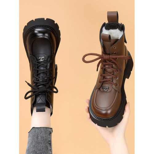 羊毛抗寒雪地靴女2025冬季新款白色加絨加厚防水棉鞋厚底顯瘦短靴 羊毛抗寒雪地靴女2025冬季新款白色加絨加厚防水棉鞋厚底顯瘦短靴