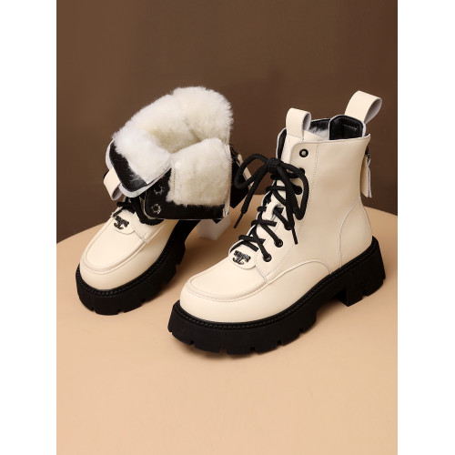 羊毛抗寒雪地靴女2025冬季新款白色加絨加厚防水棉鞋厚底顯瘦短靴 羊毛抗寒雪地靴女2025冬季新款白色加絨加厚防水棉鞋厚底顯瘦短靴