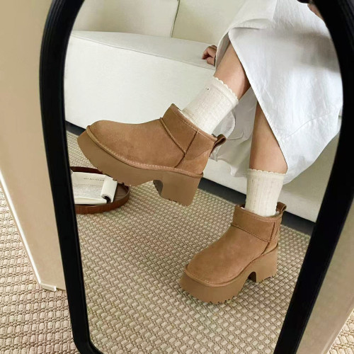 2025新款冬季人魚厚底高跟雪地靴女皮毛一體河南桑坡村棉鞋 2025新款冬季人魚厚底高跟雪地靴女皮毛一體河南桑坡村棉鞋