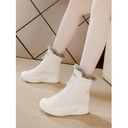 真皮防水雪地靴女冬季2025新款加絨加厚保暖防滑內增高東北棉鞋