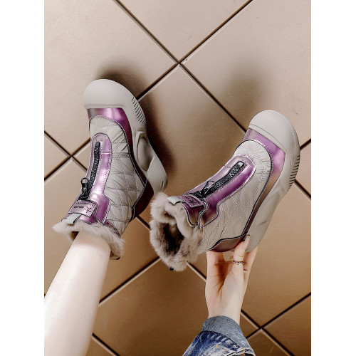 真皮防水雪地靴女冬季2025新款加絨加厚保暖防滑內增高東北棉鞋 真皮防水雪地靴女冬季2025新款加絨加厚保暖防滑內增高東北棉鞋