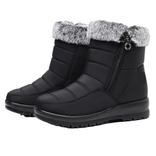 冬季休閒平跟中年加絨防寒加厚棉鞋圓頭中筒保暖雪地靴媽媽靴子女 冬季休閒平跟中年加絨防寒加厚棉鞋圓頭中筒保暖雪地靴媽媽靴子女