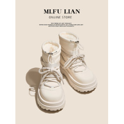 厚底雪地靴女2026新款冬季加絨加厚東北大棉鞋防滑防水馬丁短靴子