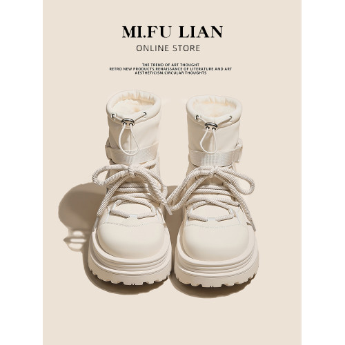 厚底雪地靴女2026新款冬季加絨加厚東北大棉鞋防滑防水馬丁短靴子