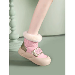 時尚雪地靴女2026年冬季新款增高百搭厚底舒適輕便高級女士休閒鞋