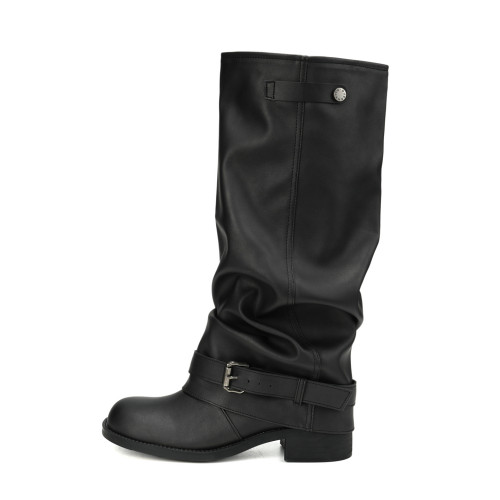 內增高褲琯靴美拉德長筒靴女2025新款厚底西部堆堆靴高筒騎士靴女 內增高褲琯靴美拉德長筒靴女2025新款厚底西部堆堆靴高筒騎士靴女