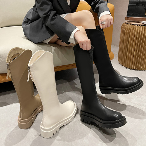 適合腿粗的靴子胖mm騎士靴女v口長靴厚底加大筒圍長筒靴大碼4143 適合腿粗的靴子胖mm騎士靴女v口長靴厚底加大筒圍長筒靴大碼4143