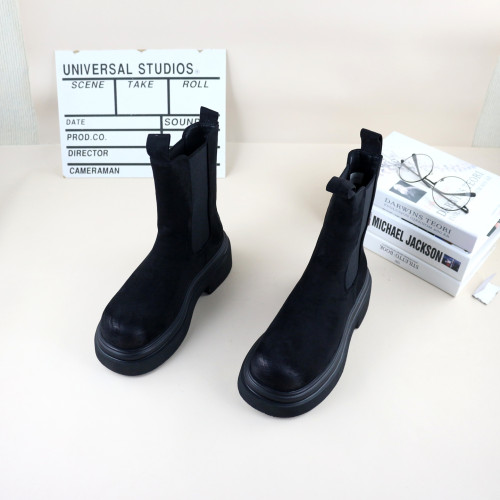 39秋冬季新款撤櫃單裡粗跟厚底高跟松緊帶時尚百搭女休閒菸筒靴 39秋冬季新款撤櫃單裡粗跟厚底高跟松緊帶時尚百搭女休閒菸筒靴