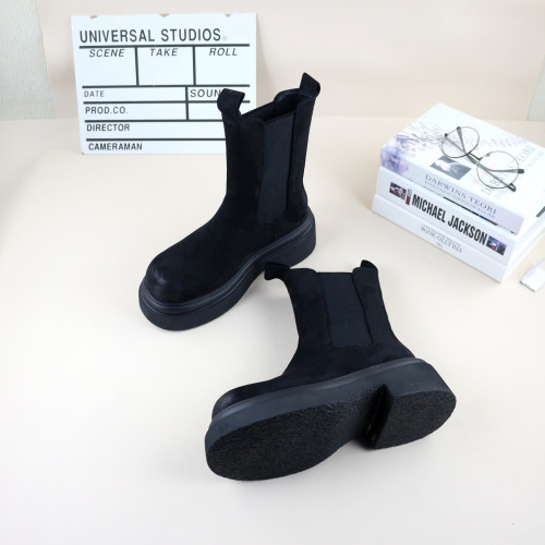 39秋冬季新款撤櫃單裡粗跟厚底高跟松緊帶時尚百搭女休閒菸筒靴 39秋冬季新款撤櫃單裡粗跟厚底高跟松緊帶時尚百搭女休閒菸筒靴