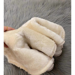 小個子長筒騎士長靴子女鞋2023新款秋冬季加絨加厚棉鞋白色雪地靴