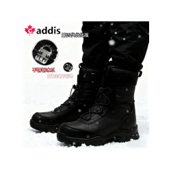 冰爪防水女雪地靴短筒厚毛厚底防滑保暖棉鞋女加絨女切爾西女短靴