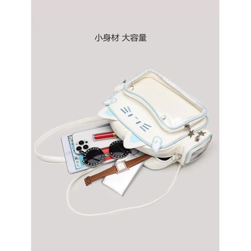 2026新款痛包可愛軟妹透明娃包日系百搭漫畫二次元小食量雙肩斜背