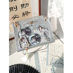 嗚咚小鋪原創日常透明斜背二次元徽章吧唧古風痛包女【春山蝶令】