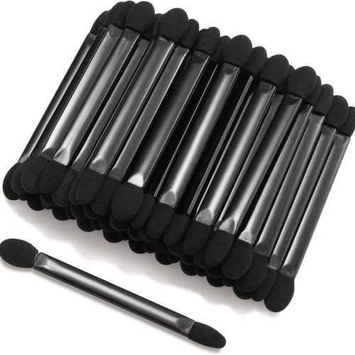 專業雙頭眼影刷海綿遮瑕棒化妝刷高級眼部化妝工具旅行可攜式長桿 專業雙頭眼影刷海綿遮瑕棒化妝刷高級眼部化妝工具旅行可攜式長桿