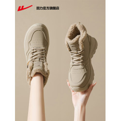 廻力官方旗艦店加絨雪地靴女2025新款冬季厚底休閒運動老爹棉鞋女