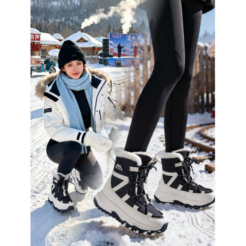 旅遊冬季新款防水雪地靴女保暖靴子防滑棉靴東北哈爾濱女款棉鞋男 旅遊冬季新款防水雪地靴女保暖靴子防滑棉靴東北哈爾濱女款棉鞋男