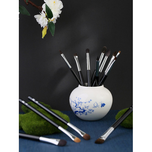 琴製化妝刷夜樺系列14支套裝動物毛眼影刷眉刷暈染刷口紅刷眼線刷 琴製化妝刷夜樺系列14支套裝動物毛眼影刷眉刷暈染刷口紅刷眼線刷