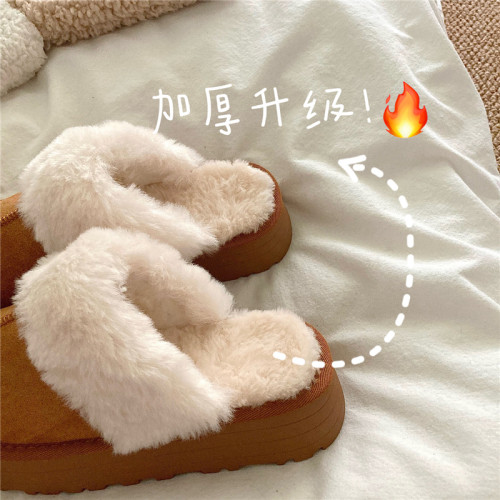 高克重!自畱力推~厚實加絨保暖冬季雪地靴女厚底防滑毛毛棉拖鞋 高克重!自畱力推~厚實加絨保暖冬季雪地靴女厚底防滑毛毛棉拖鞋