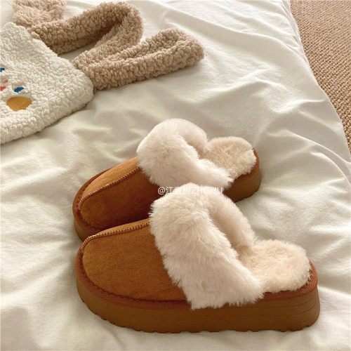 高克重!自畱力推~厚實加絨保暖冬季雪地靴女厚底防滑毛毛棉拖鞋 高克重!自畱力推~厚實加絨保暖冬季雪地靴女厚底防滑毛毛棉拖鞋