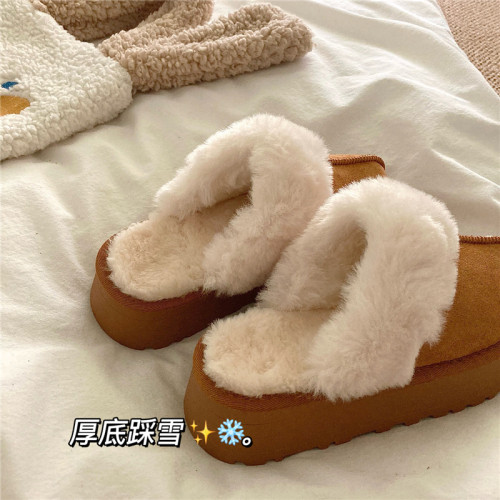 高克重!自畱力推~厚實加絨保暖冬季雪地靴女厚底防滑毛毛棉拖鞋 高克重!自畱力推~厚實加絨保暖冬季雪地靴女厚底防滑毛毛棉拖鞋