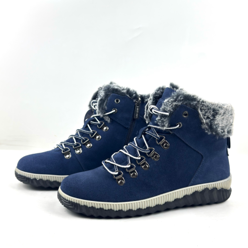 出歐洲真皮T棉加絨保暖戶外雪地靴女新款防滑高幫女靴抗零下20度