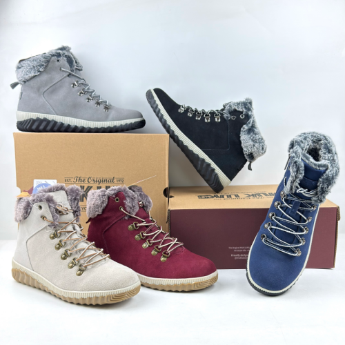 出歐洲真皮T棉加絨保暖戶外雪地靴女新款防滑高幫女靴抗零下20度