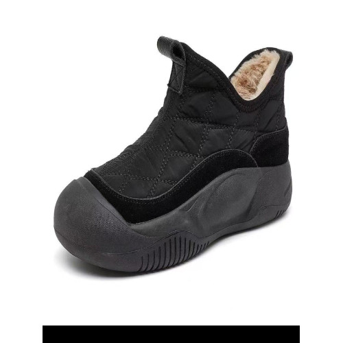 卡帝臣女鞋冬季新款高幫棉鞋軟底防滑媽媽鞋加絨加厚輕便休閒時尚