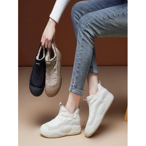 卡帝臣女鞋冬季新款高幫棉鞋軟底防滑媽媽鞋加絨加厚輕便休閒時尚