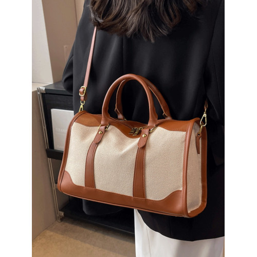 手提輕便女士外出短途旅行包大容量行李包女2026新款夏帆布斜背袋