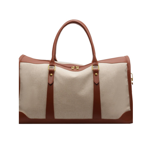 手提輕便女士外出短途旅行包大容量行李包女2026新款夏帆布斜背袋