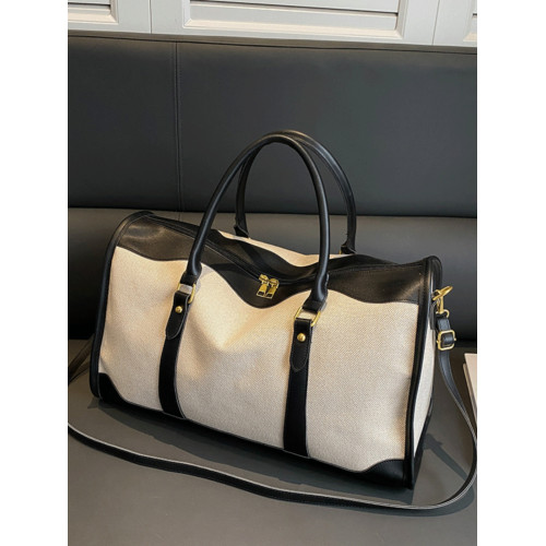 手提輕便女士外出短途旅行包大容量行李包女2026新款夏帆布斜背袋