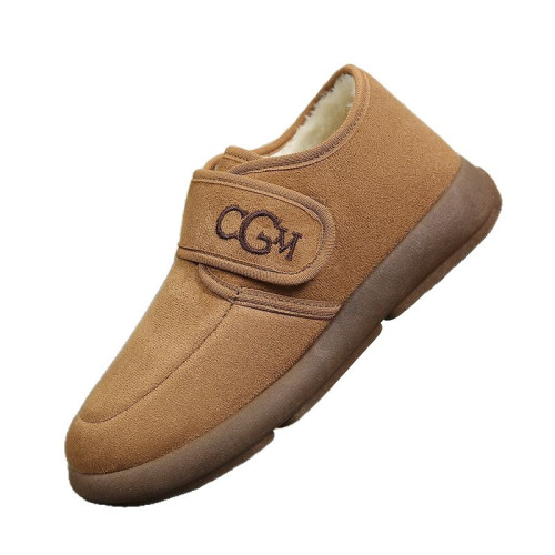 厚底加絨勃肯鞋女雪地靴2026新款秋冬季防滑毛毛豆豆鞋保暖棉鞋子