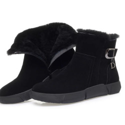 品牌特價加厚東北雪地靴冬季真皮加絨大碼短靴皮毛一體防滑棉鞋女