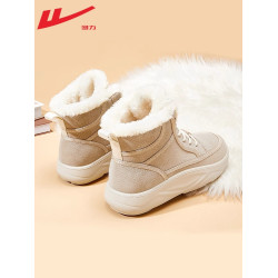 廻力雪地靴2026年冬季新款高幫棉鞋女加絨保暖棉靴厚底馬丁靴中筒