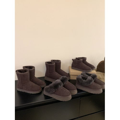 真皮咖啡色厚底雪地靴女2025新款冬增高中筒短靴毛毛拖鞋加絨棉鞋 真皮咖啡色厚底雪地靴女2025新款冬增高中筒短靴毛毛拖鞋加絨棉鞋