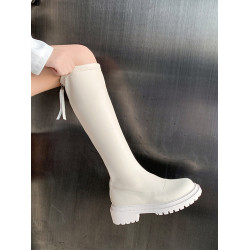 不過膝長筒靴女2025年新款秋冬女鞋小個子厚底顯瘦長靴高筒騎士靴